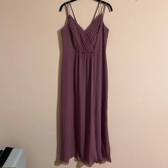 strapless open back dress Sheath-Column Midi Luxe Satin Bridesmaid Dress COCOMELODY CS0612BM, Light Blue